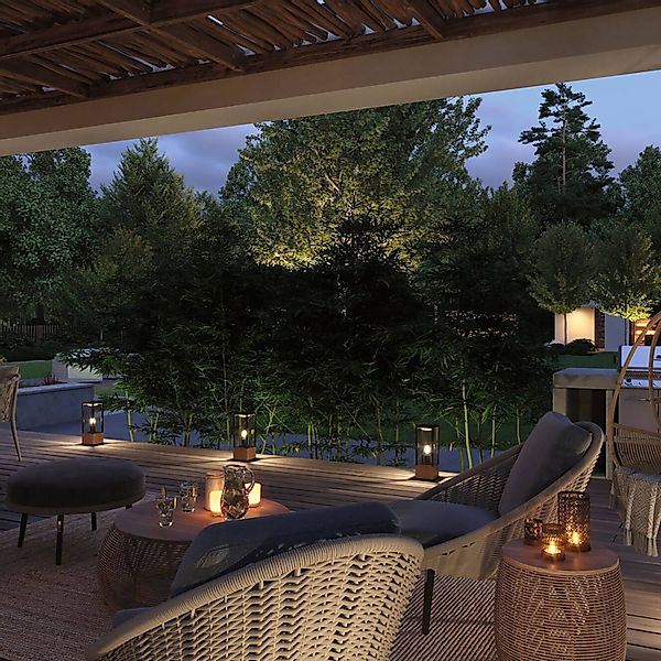 Paulmann LED Gartenstrahler "Lichtobjekt Timba IP44 eckig, 60W 230V E27 Hol günstig online kaufen