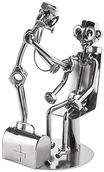 BRUBAKER Dekofigur Metallskulptur Schraubenmännchen Arzt (1 günstig online kaufen
