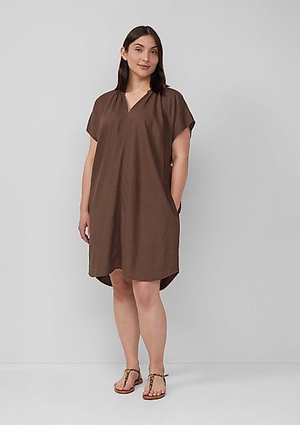 s.Oliver Blusenkleid Midi-Kleid aus Leinenmix mit günstig online kaufen