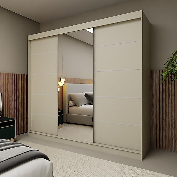 Compleo Schwebetürenschrank mit Spiegel 240 cm günstig online kaufen