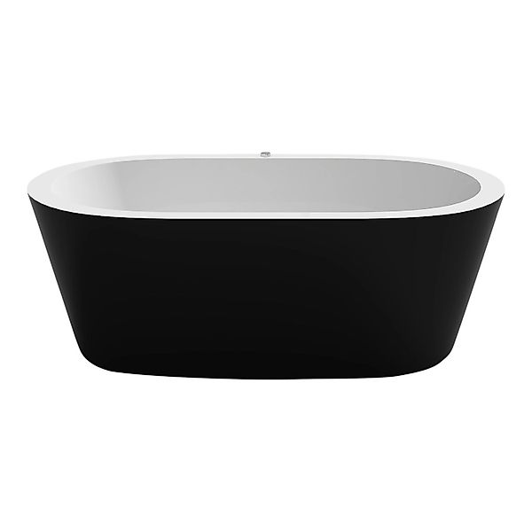 Jet-Line Freistehende Badewanne Maggiore III in Tiefschwarz und Elegantem W günstig online kaufen