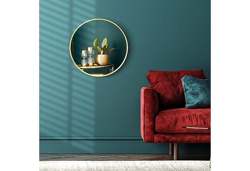 Kleankin Badspiegel Ø50 cm Badezimmerspiegel (50 cm Wandspiegel, 1-St., Run günstig online kaufen