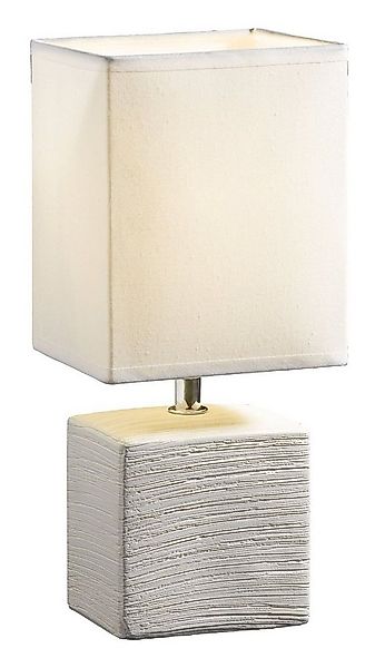 casa NOVA Tischleuchte Nachttischlampe BARNI, 1-flammig, H 29 cm, Creme, oh günstig online kaufen