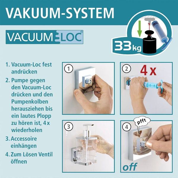 WENKO Duschablage Vacuum-Loc Quadro, 1 Etage günstig online kaufen