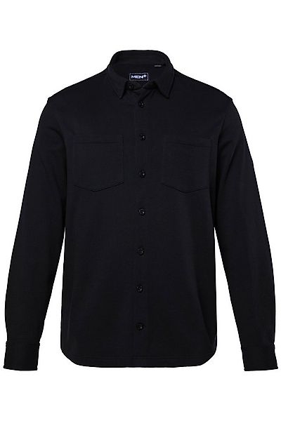Men Plus Businesshemd Sweat-Overshirt Langarm Hemd Kentkragen günstig online kaufen