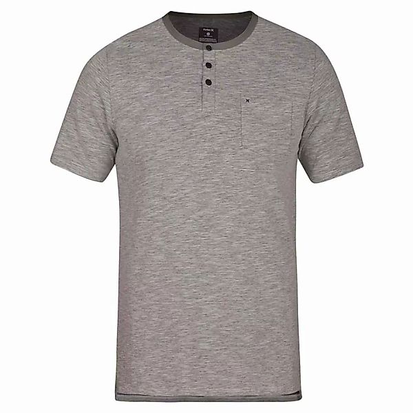 Hurley Dri-fit Lagos Henley Kurzärmeliges T-shirt S Dark Grey Heather günstig online kaufen
