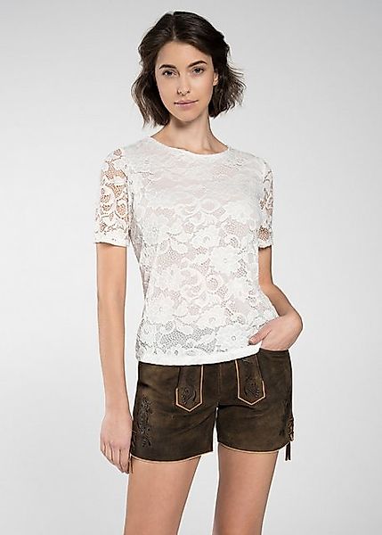 Spieth & Wensky Dirndlbluse Trachtenbluse "Faronica" (1-tlg) mit Allover-Sp günstig online kaufen