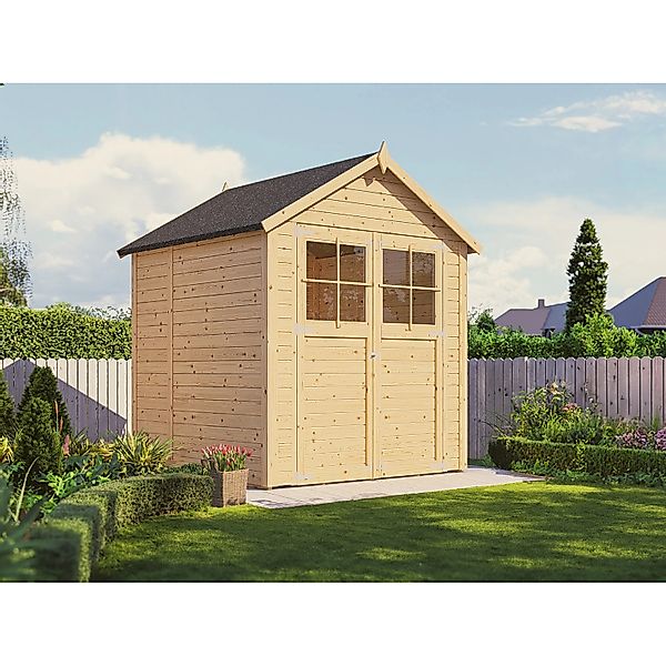 Bertilo Holz-Gartenhaus Osterbek 181 cm x 176 cm Natur FSC® günstig online kaufen
