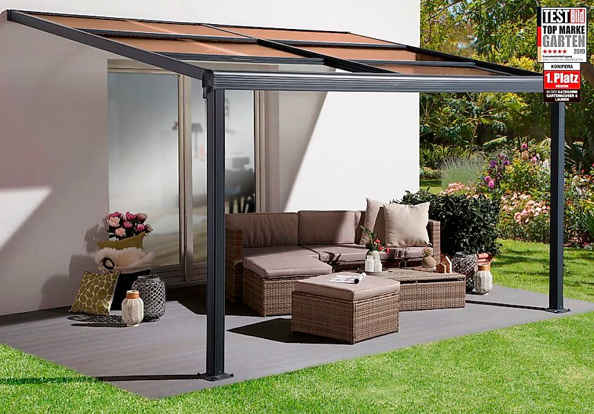 KONIFERA Terrassendach, BxT: 400x300 cm, Bedachung Doppelstegplatten, BxT: günstig online kaufen