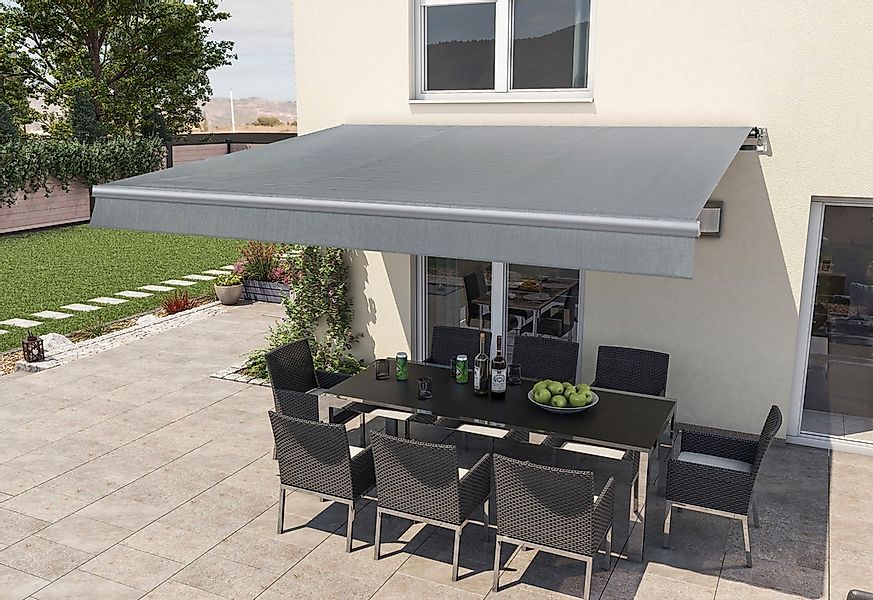 Wismar Gelenkarmmarkise "Berlin" SOLAR- Motor mit Funkfernbedienug, 350 x 2 günstig online kaufen