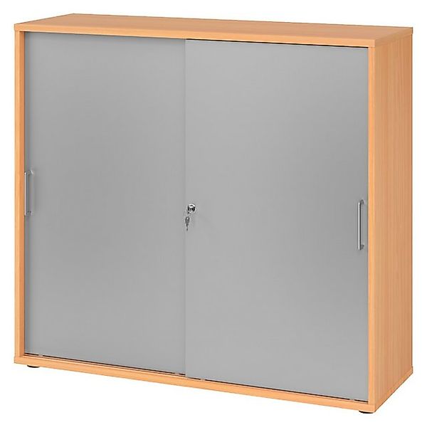 bümö Aktenschrank office Schiebetürenschrank Dekor: Buche/Silber - Griffe: günstig online kaufen