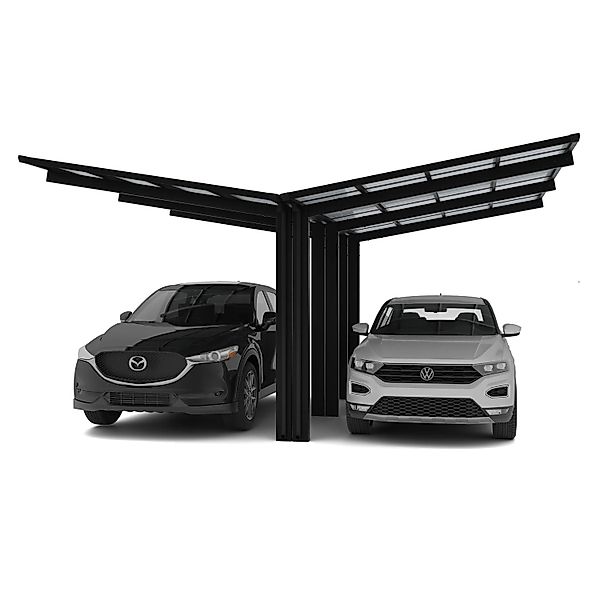 Ximax Alu Doppelcarport Linea Typ 110 Schwarz 548 x 495 cm Sonderfertigung günstig online kaufen
