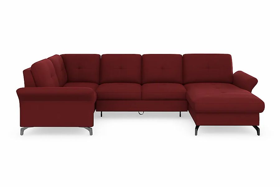 Home affaire Wohnlandschaft "Calando U-Form" wahlweise mit Bettfunktion, Be günstig online kaufen