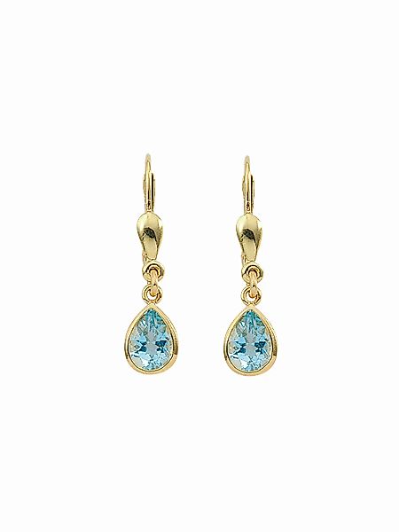 Adelia´s Paar Ohrhänger "1 Paar 585 Gold Ohrringe / Ohrhänger mit Aquamarin günstig online kaufen