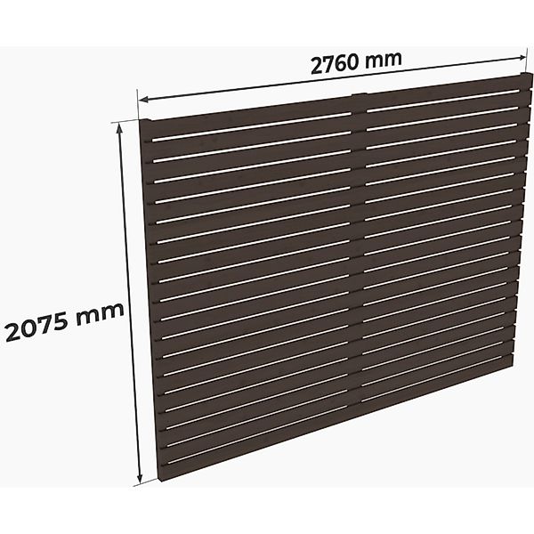 Holzbrüder Carport-Rückwand Ralf Fichte 207,5 cm x 276 cm Graubraun günstig online kaufen