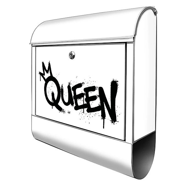 Banjado Design Briefkasten Silber Pulverbeschichtet 39x47x14cm 2 Schlüssel günstig online kaufen