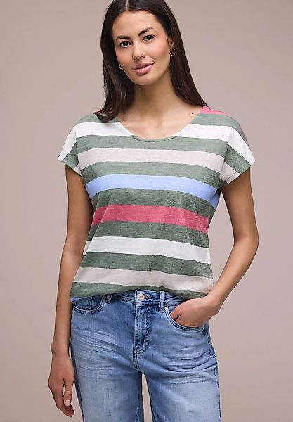 STREET ONE T-Shirt mit V-Ausschnitt günstig online kaufen