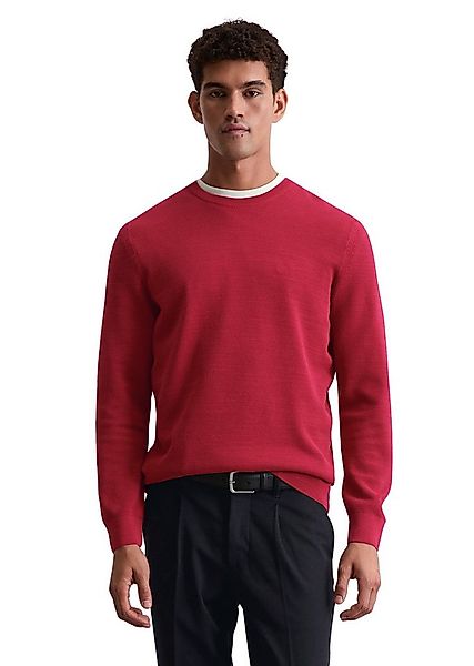 Marc O'Polo Rundhalspullover aus Bio-Baumwoll-Piqué günstig online kaufen