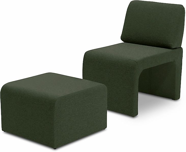 DOMO collection Sessel "mit Hocker 700017 ideal für kleine Räume, platzspar günstig online kaufen