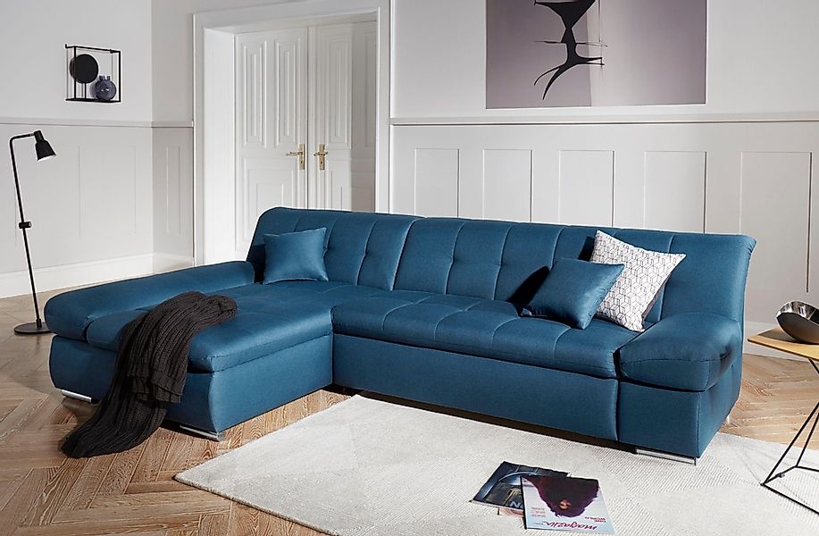DOMO collection Ecksofa »Mona L-Form«, wahlweise mit Bettfunktion günstig online kaufen