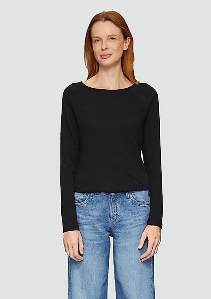 s.Oliver Langarmshirt T-Shirt Langarmshirt mit Flammgarnstruktur und Raglan günstig online kaufen