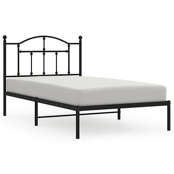 vidaXL Bettgestell mit Kopfteil Metall Schwarz 100x190 cm Modell 121847240 günstig online kaufen