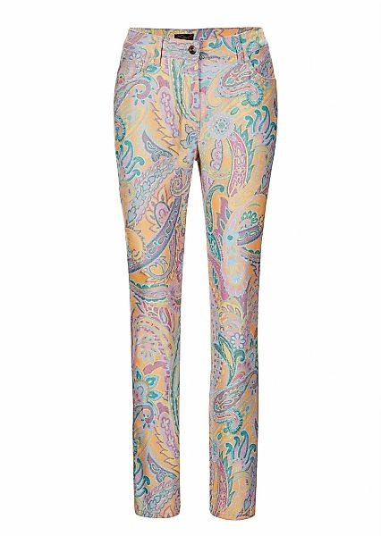 GOLDNER Chinohose "Elegante Hose LOUISA mit Paisley-Muster" günstig online kaufen