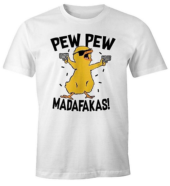 MoonWorks Print-Shirt Herren T-Shirt Pew Pew günstig online kaufen