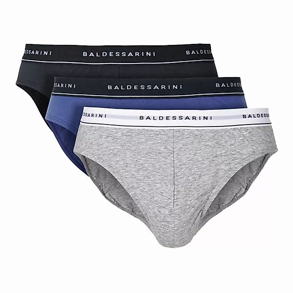BALDESSARINI Herren Slip 3er Pack - Briefs, Single Jersey Schwarz/Blau/Grau günstig online kaufen