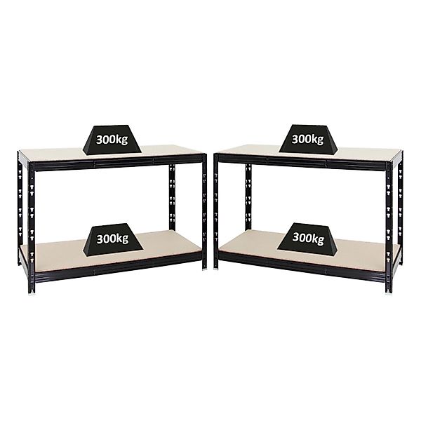 PROREGAL Mega Deal 2x Werkbank Tiger HxBxT 90 x 140 x 60 cm Fachlast 300 kg günstig online kaufen