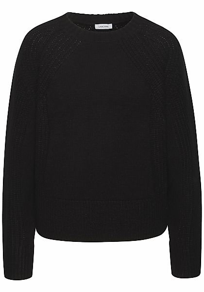 LASCANA Strickpullover mit Grobstrick-Details, Damen Pullover mit Rundhals günstig online kaufen