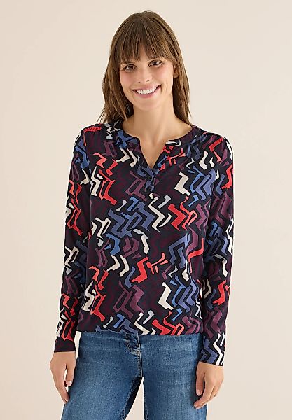 Cecil Langarmshirt aus softem Materialmix günstig online kaufen
