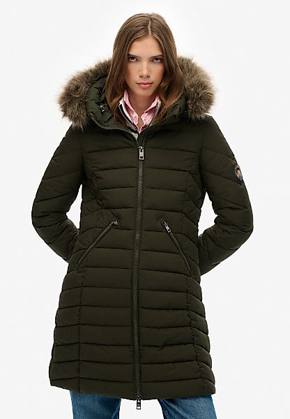 Superdry Steppjacke "FUJI FAUX FUR HOOD MID LENGTH" mit Kapuze günstig online kaufen