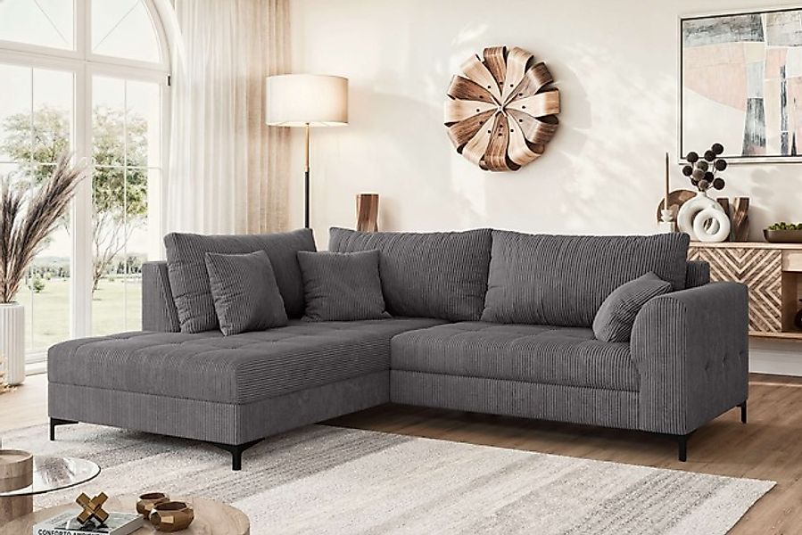 OTTO home Ecksofa »LEEVKE Design-Sofa mit Ottomane rechts/links bestellbar, günstig online kaufen