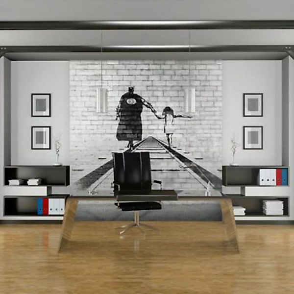 artgeist Fototapete Superheld schwarz/weiß Gr. 400 x 309 günstig online kaufen