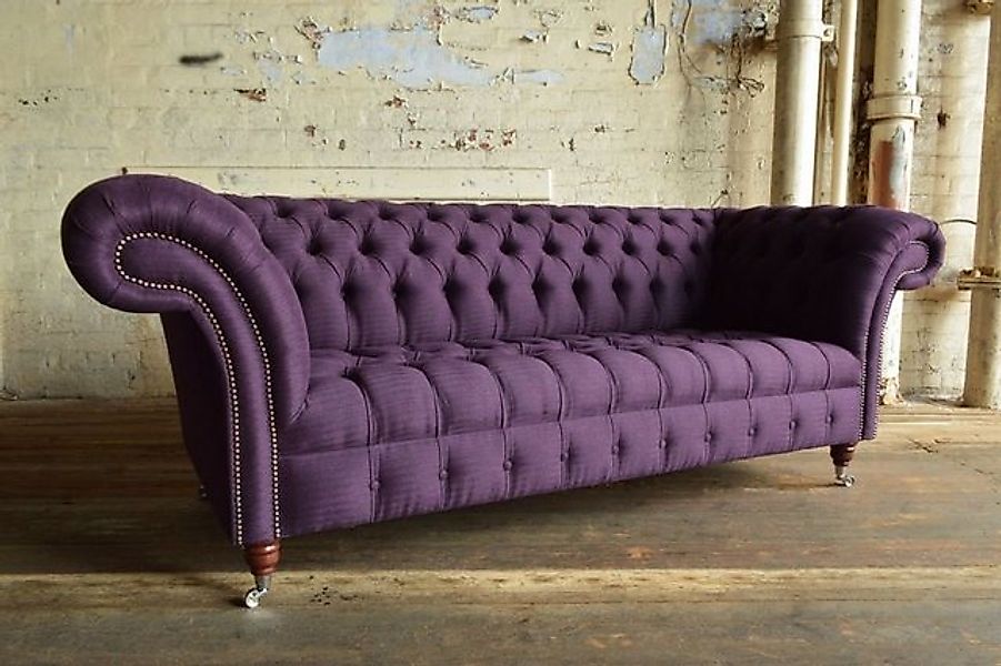 JVmoebel Chesterfield-Sofa Chesterfield Sofa 3 Sitzer Stoff Couch Polster S günstig online kaufen