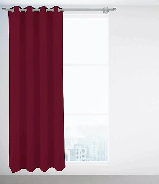 2er Pack Goldmond Vorhang Ösenvorhang blickdicht Venedig 140x245cm -rot günstig online kaufen