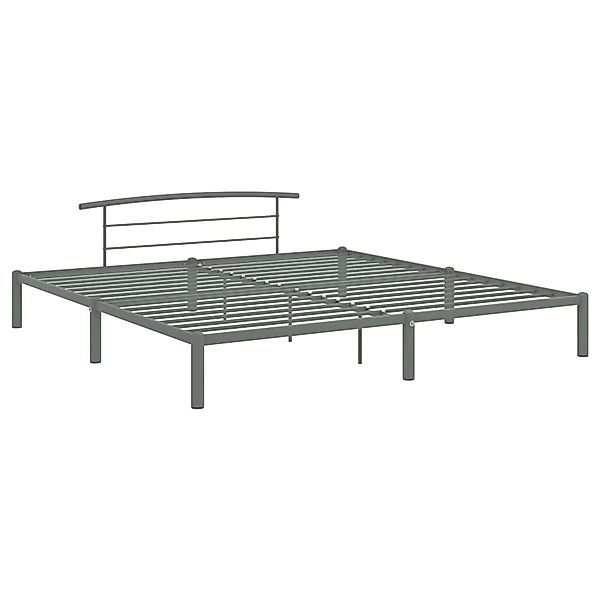 vidaXL Bettgestell Grau Metall 200x200 cm Modell 1618475 günstig online kaufen