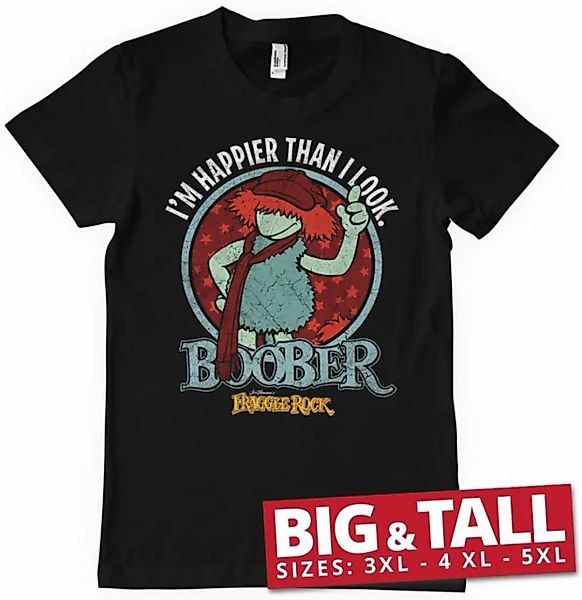Fraggle Rock T-Shirt Boober Happier Than I Look Big & Tall T-Shirt günstig online kaufen