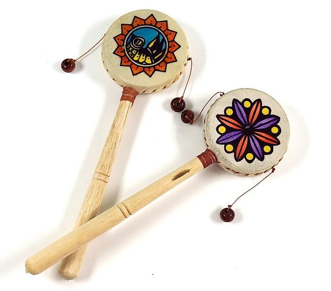 Guru-Shop Spielzeug-Musikinstrument Drehtrommel in 3 Größen günstig online kaufen