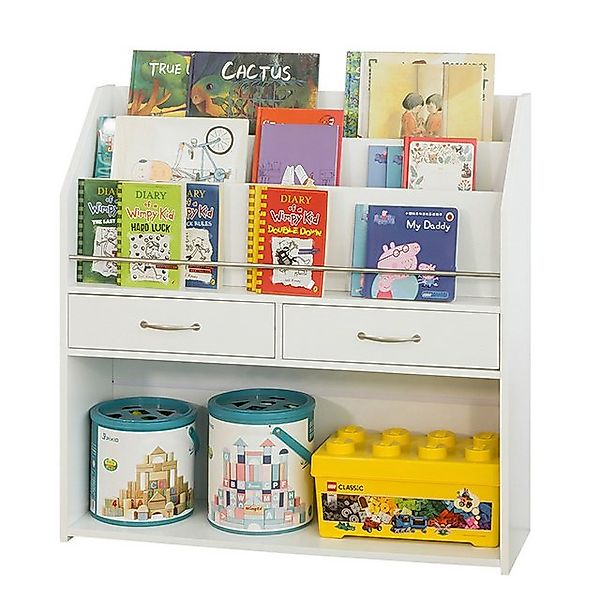 SoBuy Bücherregal KMB39, Kinder Kinderregal mit Ablagefächern und 2 Schubla günstig online kaufen