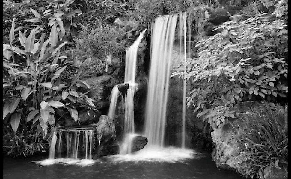 Papermoon Fototapete »Schwarzweiss-Wasserfall« günstig online kaufen