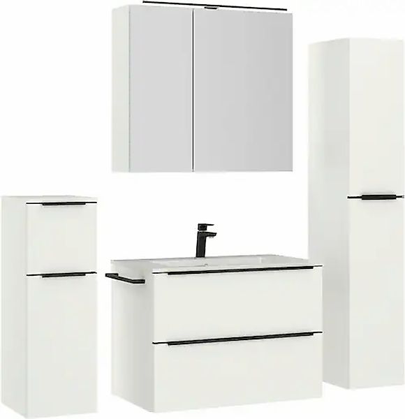nobilia® Badmöbel-Set »Levere« vormontiert, mit Soft-Close, 4 Stk. tlg. günstig online kaufen