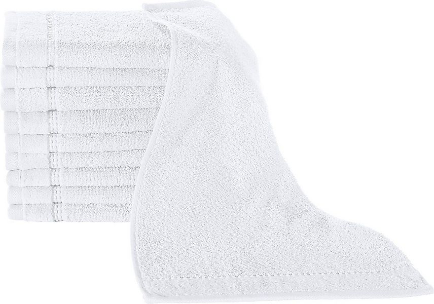 Erwin Müller Gästehandtuch Gästetuch "Mannheim" 10er-Pack, Frottier, Walk-F günstig online kaufen