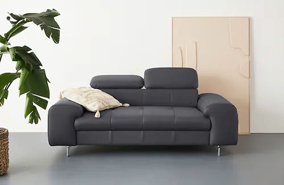 COTTA 2-Sitzer »Chef« Big-Sofa mit Kopfteilverstellung, edle Metallkufen günstig online kaufen