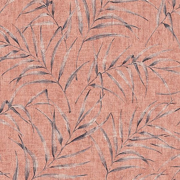 PROFHOME 373354-GU Natur Tapete Floral Matt Rosa Orange Rot 0,53 m x 10,05 günstig online kaufen