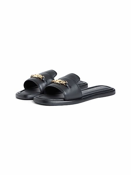 Tommy Hilfiger Pantolette "LEATHER HORSEBIT MULE" Sommerschuh, Schlupfschuh günstig online kaufen