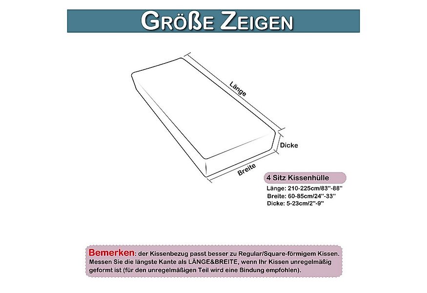BTTO Sofahusse Samt-Sitzkissenbezug für 1-, 2-, 3-, 4-Sitzer, 8 Farben, Ela günstig online kaufen