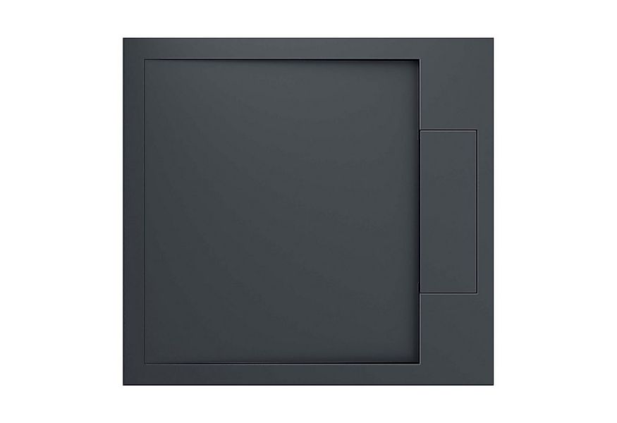 doporro Duschwanne Duschtasse aus Mineral Weiß/Anthrazit inkl. Ablaufgarnit günstig online kaufen