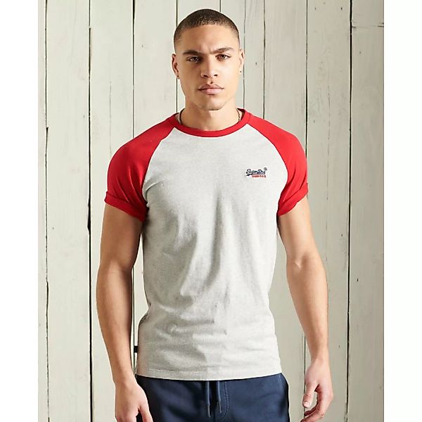 Superdry Orange Label Baseball Kurzarm T-shirt S Light Grey Marl günstig online kaufen